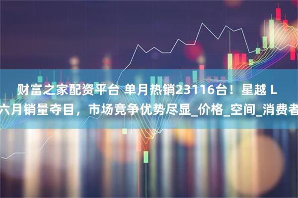 财富之家配资平台 单月热销23116台！星越 L 六月销量夺目，市场竞争优势尽显_价格_空间_消费者